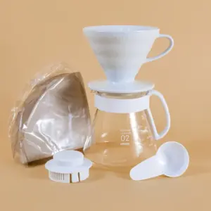 HARIO V60-02 CERAMIC COFFEE SERVER SET