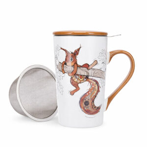 KIUB MUG WITH STRAINER- SQUIRREL