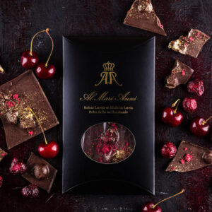 AL MARI ANNI  Handmade Dark Chocolate CHERRIES & GOLD