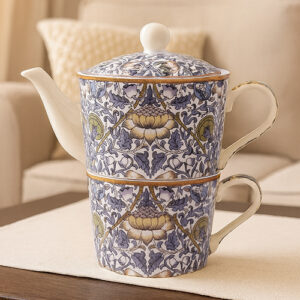 WILLIAM MORRIS TEA FOR ONE SET- FLORAL BLUE