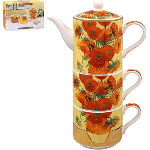 WILLIAM MORRIS TEA FOR TWO SET- YELLOW FLOWERS