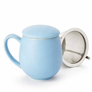 SAARA TEA MUG WITH INFUSER 0.35L/ MATT PASTEL BLUE
