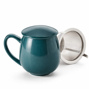 SAARA TEA MUG WITH INFUSER 0.35L/ SHINY DARK TEAL