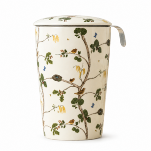 PORCELAIN TEA MUG WITH STRAINER- MERLA