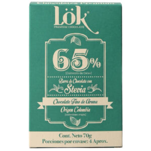 LÖK BEAN TO BAR 65% DARK CHOCOLATE WITH STEVIA