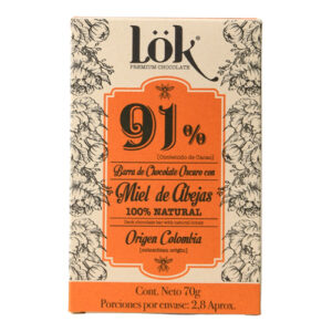 LÖK BEAN TO BAR 91% DARK CHOCOLATE WITH HONEY