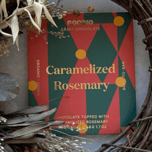 GOODIO Organic Raw Stone Ground 65% Dark Chocolate Caramelized Rosemary