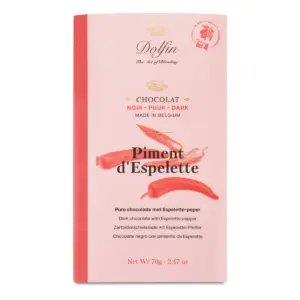DOLFIN DARK CHOCOLATE WITH ESPELETTE PEPPER